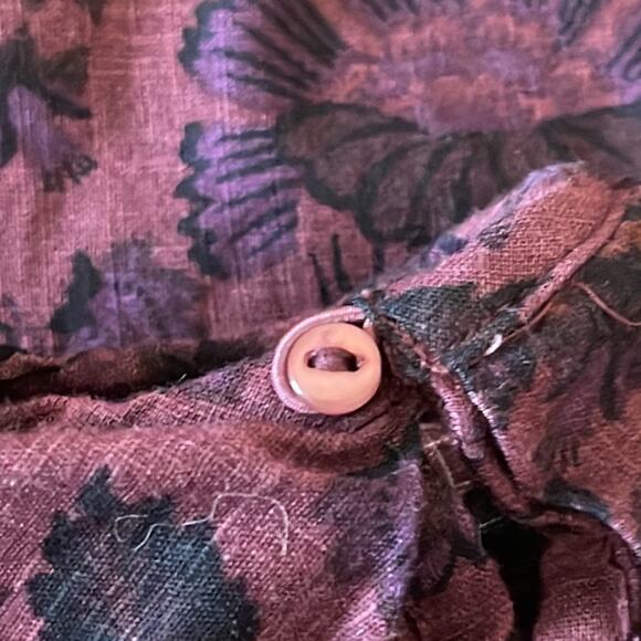 Free People Smock It To Me Long Sleeve Smocked Floral Mini Dress Small - Picture 12 of 12